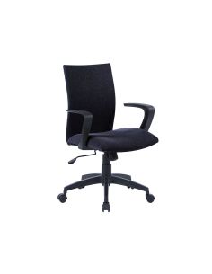 Silla Giratoria Q-Connect Base Nylon Regulable En Altura 895+110Mm Alto 580Mm Ancho 550Mm Profundidad Negro