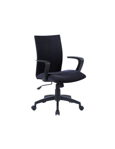 Silla Giratoria Q-Connect Base Nylon Regulable En Altura 895+110Mm Alto 580Mm Ancho 550Mm Profundidad Negro