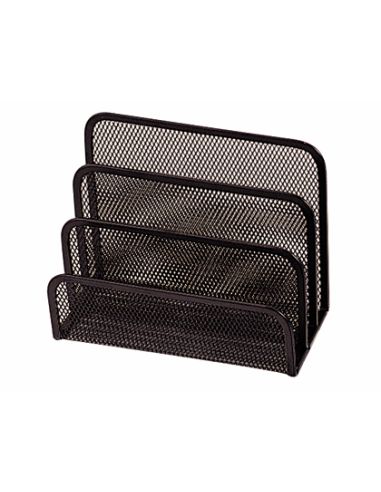Soporte Para Cartas Q-Connect Metalico Rejilla Negro 170X135X83Mm