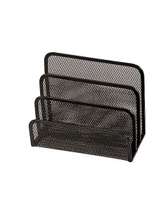 Soporte Para Cartas Q-Connect Metalico Rejilla Negro 170X135X83Mm 2