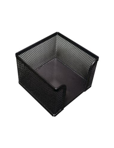 Soporte Taco De Papel Q-Connect Metalico Rejilla Negro 95X95X80 Mm
