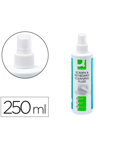 Spray Q-Connect Limpiador De Pantallas Y Teclados Bote De 250 Ml|Libreriasalesiana
