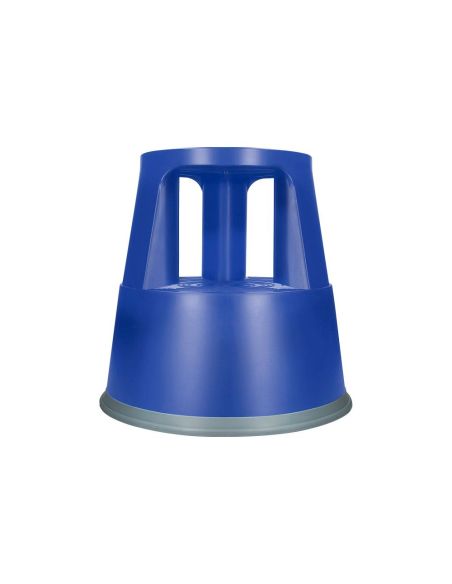 Taburete Q-Connect Ruedas Retractiles Tres Ruedas Dos Niveles Color Azul|Libreriasalesiana