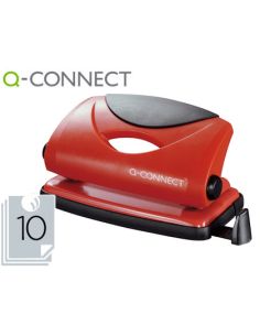 Taladrador Q-Connect Kf02154 Rojo Abertura 1 Mm Capacidad 10 Hojas