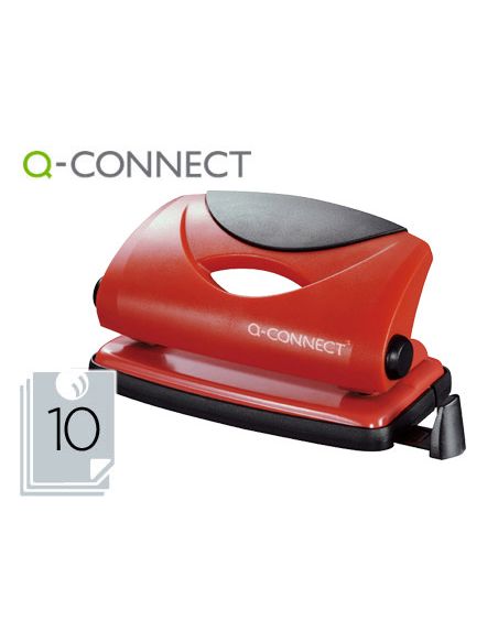 Taladrador Q-Connect Kf02154 Rojo Abertura 1 Mm Capacidad 10 Hojas