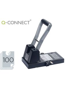 Taladrador Q-Connect Kf18766 Negro 2 Taladros Abertura 10 Mm Capacidad 100 Hojas