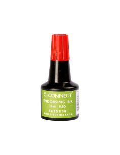 Tinta Tampon Q-Connect Rojo Bote 28 Ml 2