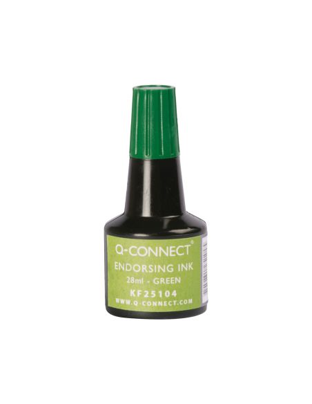 Tinta Tampon Q-Connect Verde Bote 28 Ml