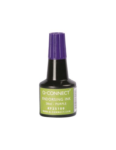 Tinta Tampon Q-Connect Violeta Bote 28 Ml