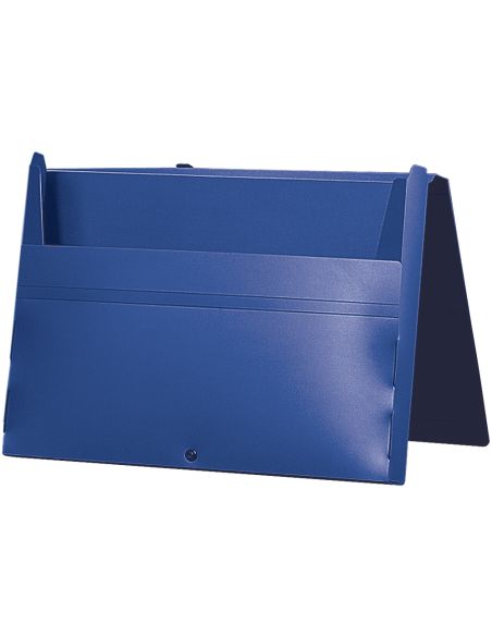 Carpeta Liderpapel Portadocumentos Broche Polipropileno Din A4 Azul Con Asa
