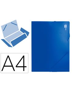 Carpeta Liderpapel Portadocumentos 36902 Polipropileno Din A4 Azul Lomo 50 Mm