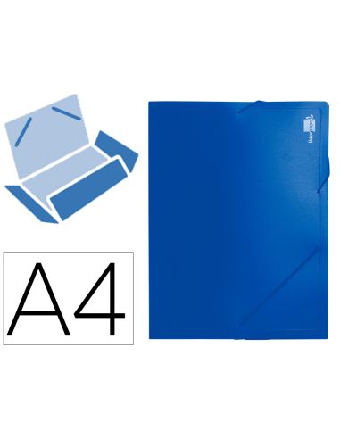 Carpeta Liderpapel Portadocumentos 36902 Polipropileno Din A4 Azul Lomo 50 Mm