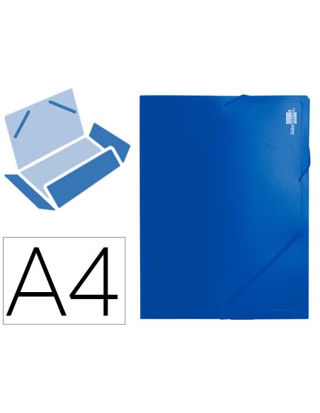 Carpeta Liderpapel Portadocumentos 36902 Polipropileno Din A4 Azul Lomo 50 Mm