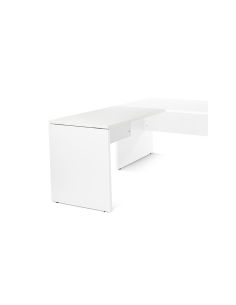 Ala Para Mesa Rocada Serie Work 100X60 Cm Derecha O Izquierda Acabado Aw04 Blanco/Blanco