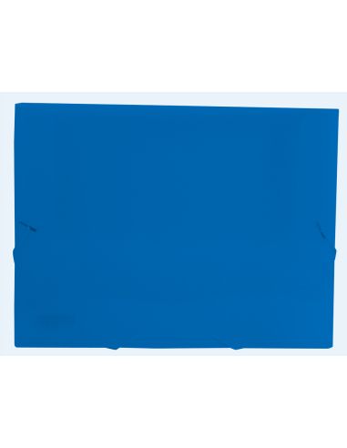 Carpeta Liderpapel Portadocumentos Gomas 36932 Polipropileno Din A4 Azul Translucido Lomo 25 Mm