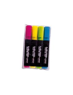 Rotulador Artline Fluorescente Ek-660 Punta Biselada Bolsa De 4 Unidades Colores Surtidos 2