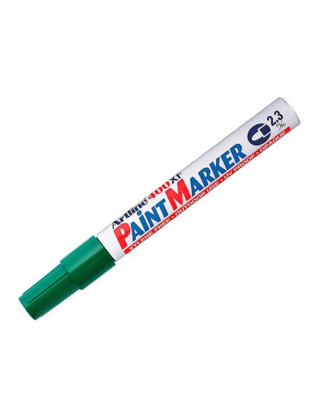 Rotulador Artline Marcador Permanente Ek-400 Xf Verde -Punta Redonda 2.3 Mm -Metal Caucho Y Plastico