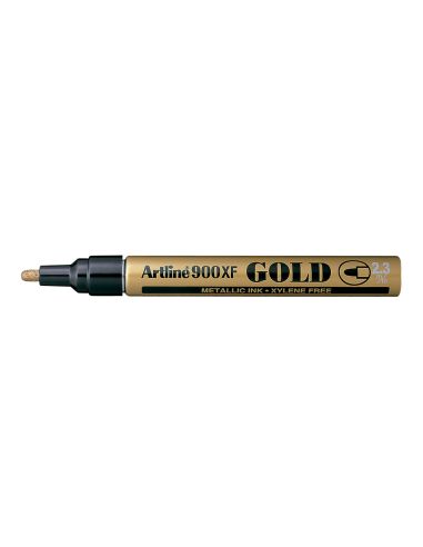 Rotulador Artline Marcador Permanente Tinta Metalica Ek-900 Oro Punta Redonda 2.3 Mm