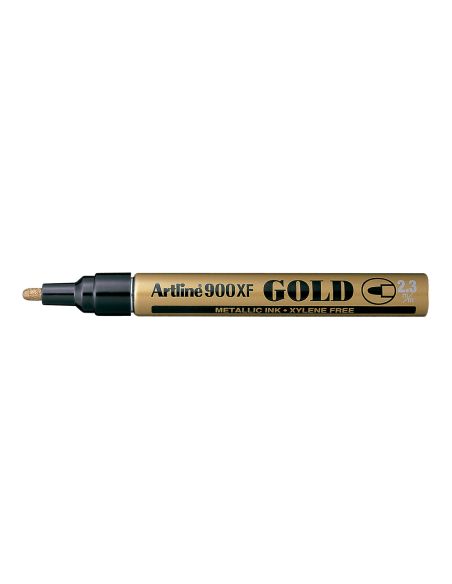 Rotulador Artline Marcador Permanente Tinta Metalica Ek-900 Oro Punta Redonda 2.3 Mm