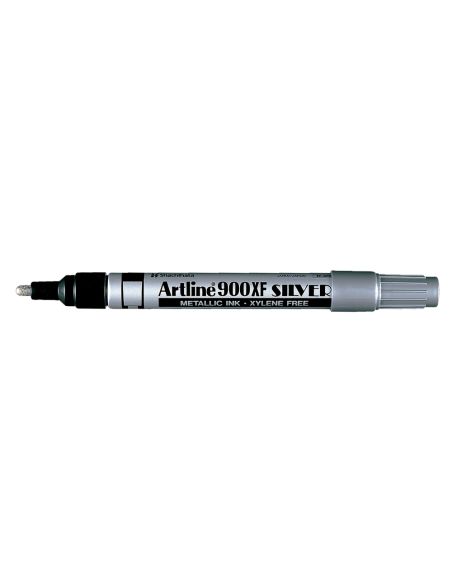 Rotulador Artline Marcador Permanente Tinta Metalica Ek-900 Plata Punta Redonda 2.3 Mm