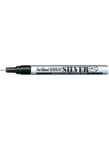 Rotulador Artline Marcador Permanente Tinta Metalica Ek-999 Plata Punta Redonda 0.8 Mm