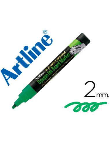 Rotulador Artline Pizarra Verde Negra Epw-4 Ve-Gr Color Verde Fluorescente Bolsa De 4 Unidades