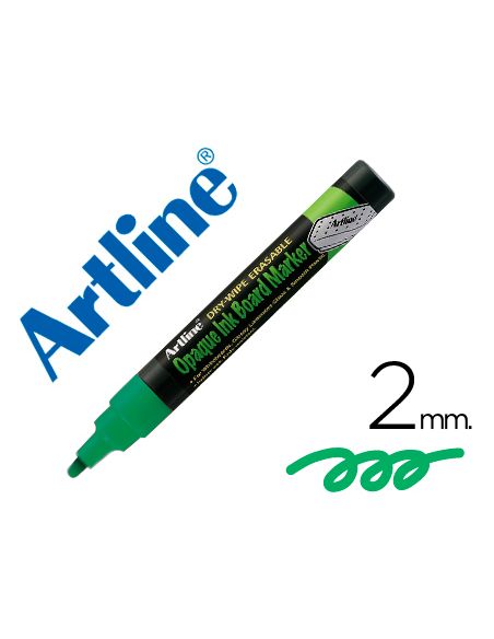 Rotulador Artline Pizarra Verde Negra Epw-4 Ve-Gr Color Verde Fluorescente Bolsa De 4 Unidades