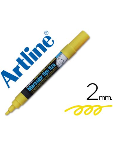 Rotulador Artline Pizarra Verde Negra Epw-4-Am Color Amarillo Bolsa De 4 Unidades