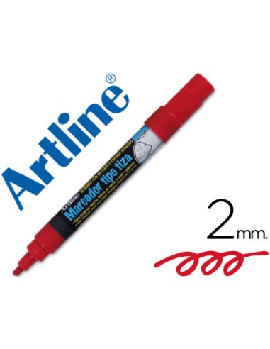 Rotulador Artline Pizarra Verde Negra Epw-4-Ro Color Rojo Bolsa De 4 Unidades