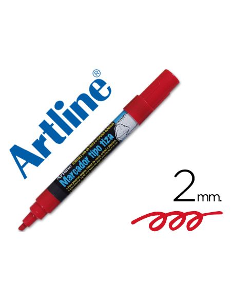Rotulador Artline Pizarra Verde Negra Epw-4-Ro Color Rojo Bolsa De 4 Unidades