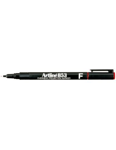 Rotulador Artline Retroproyeccion Punta Fibra Permanente Ek-853 Rojo -Punta Redonda 0.5 Mm