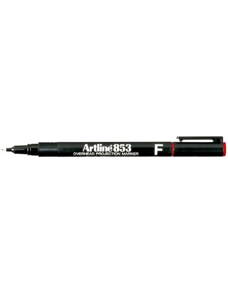 Rotulador Artline Retroproyeccion Punta Fibra Permanente Ek-853 Rojo -Punta Redonda 0.5 Mm