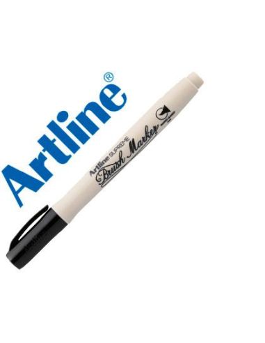 Rotulador Negro Artline Supreme Brush Pintura Base De Agua Punta Tipo Pincel Trazo Variable|Libreriasalesiana