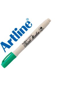 Rotulador Verde Artline Supreme Brush Pintura Base De Agua Punta Tipo Pincel Trazo Variable