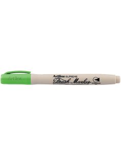 Rotulador Artline Supreme Brush Pintura Base De Agua Punta Tipo Pincel Trazo Variable Verde Amarillento 2