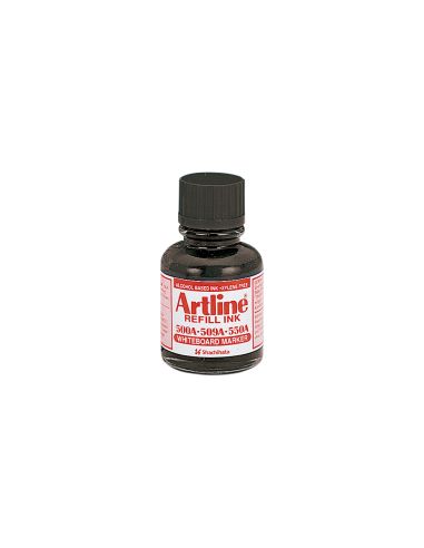 Tinta Artline Negro Para Rotulador Pizarra Blanca 500A Bote 20 Ml