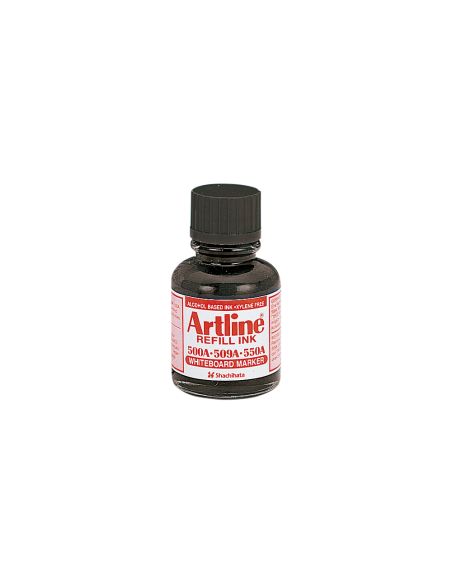 Tinta Artline Negro Para Rotulador Pizarra Blanca 500A Bote 20 Ml