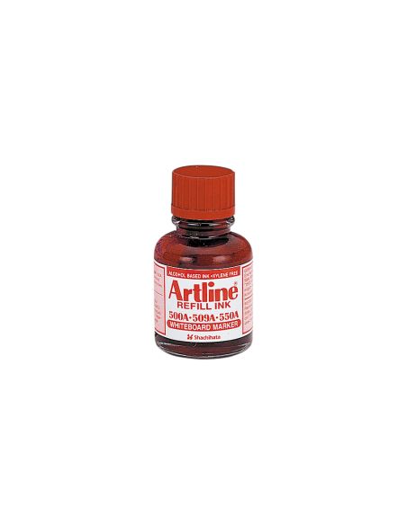 Tinta Artline Rojo Para Rotulador Pizarra Blanca 500A Bote 20 Ml