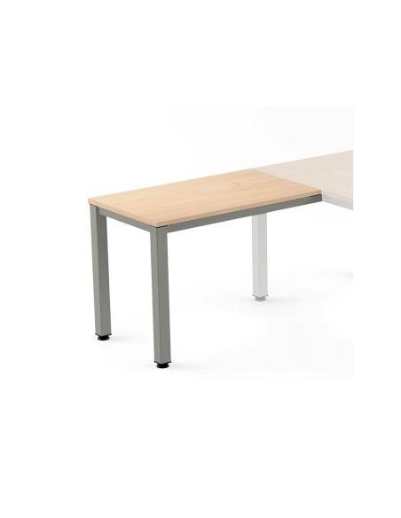 Ala Para Mesa Rocada Serie Executive 60X100 Cm Derecha O Izquierda Acabado Gris/Haya