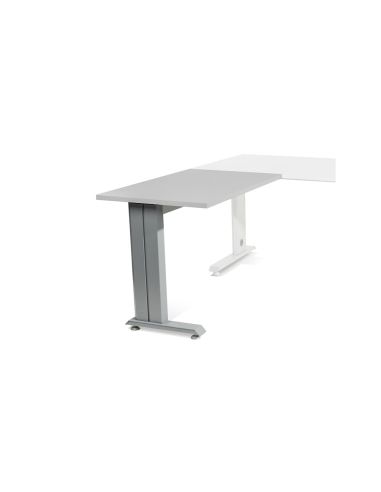 Ala Para Mesa Rocada Serie Metal 60X100 Cm Derecha O Izquierda Acabado Gris/Gris