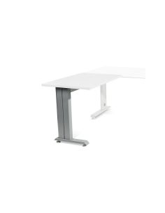 Ala Para Mesa Rocada Serie Metal 60X100 Cm Derecha O Izquierda Acabado Gris/Blanco