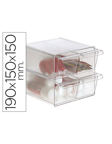 Archicubo Archivo 2000 4 Cajones Organizador Modular Plastico 190X150X150 Mm Incluye 2 Clips De Sujecion