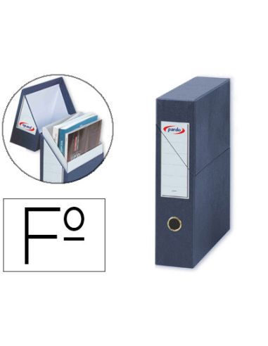Archivador Con Tapa Pardo Carton Forrado Ollao Lomo Din A4 80 Mm Color Azul 335X250X80 Mm