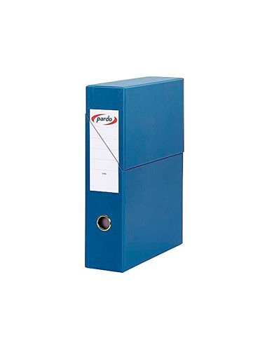 Archivador Con Tapa Pardo Carton Forrado Ollao Lomo Din A4 80 Mm Color Azul 335X250X80 Mm