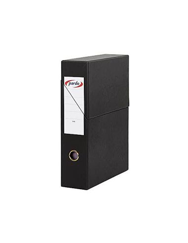 Archivador Con Tapa Pardo Carton Forrado Ollao Lomo Din A4 80 Mm Color Negro 335X250X80 Mm