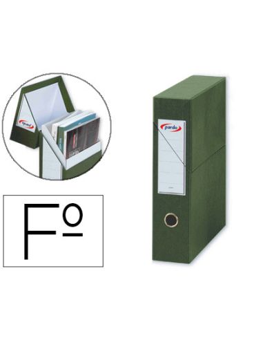 Archivador Con Tapa Pardo Carton Forrado Ollao Lomo Din A4 80 Mm Color Verde 335X250X80 Mm