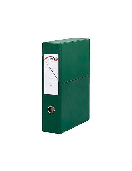 Archivador Con Tapa Pardo Carton Forrado Ollao Lomo Din A4 80 Mm Color Verde 335X250X80 Mm