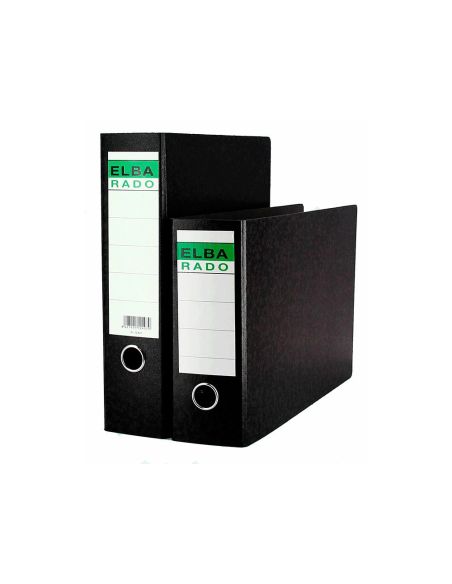 Archivador De Palanca Elba Carton Compacto Con Rado Din A4 Lomo De 80 Mm Negro