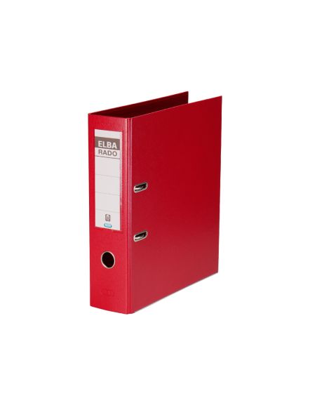 Archivador De Palanca Elba Carton Forrado Din A4 Rojo Lomo De 80 Mm Rado Plast