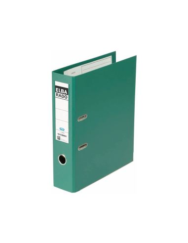Archivador De Palanca Elba Carton Forrado Din A4 Verde Lomo De 80 Mm Rado